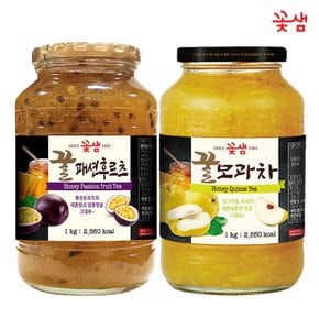 꽃샘 꿀패션후르츠차 1KG +꿀모과차 1KG (과일청)