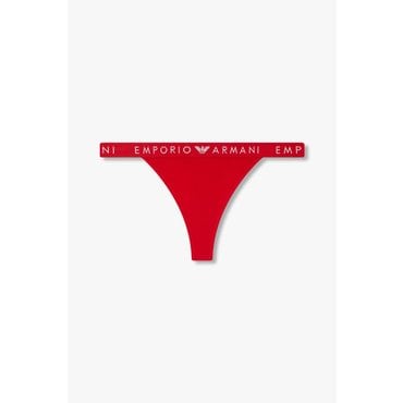 EMPORIO ARMANI 여성 씬 로고 밴딩 코튼 티팬티(0824310521)