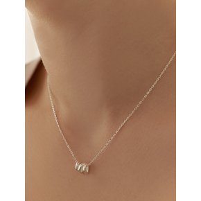 [연말 스페셜 6mm+10mm 진주귀걸이 증정][925 silver] Triple line necklace