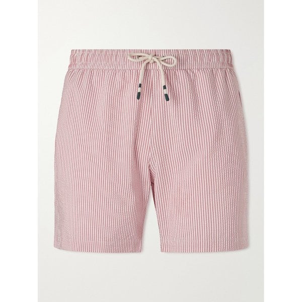 하트퍼드 스트레이트 레그 미드 렝스 스트라이프 시어서커 스윔 쇼츠 46376663163009396