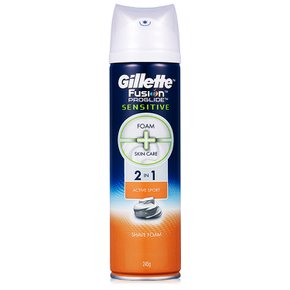 퓨전 프로글라이드 센서티브 액티브 스포츠 폼 245ml ~ 면도크림 쉐이빙 면도거품