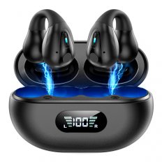 [2024 bluetooth 5.3 CX017 혁신 버전 이어 커프형 이어폰] 이어폰 무선 이어폰 골전도 이어폰