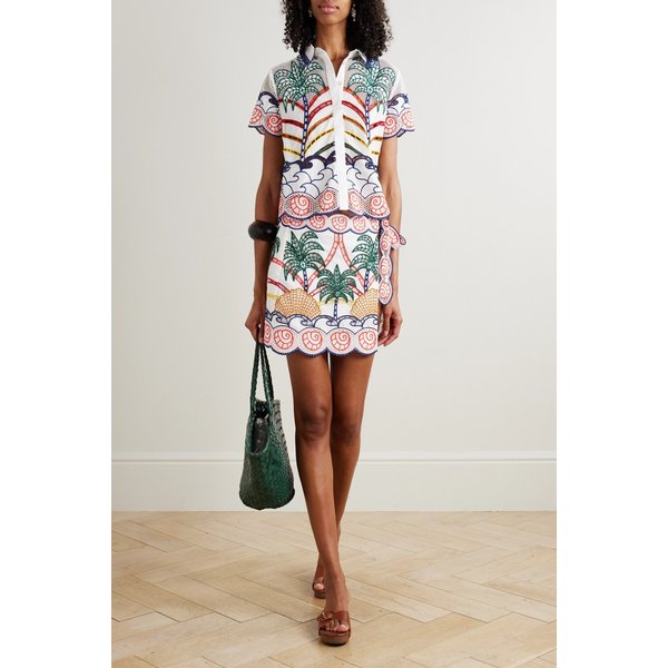 팜리오 스캘럽 리슐리외 코튼 미니 스커트 46376663162974335