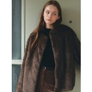 Faux Fur Half Coat_2color