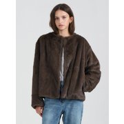 Faux Fur Half Coat_2color