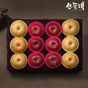 인정식탁 [9/11일(수) 오전8시 마감][산들네] 명품3호 사과배 혼합 선물세트(6.5kg 사과6과/배6과)