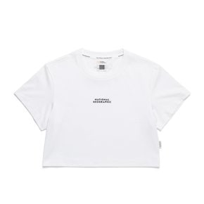 N242WTS100 여성 크롭 반팔 티셔츠 WHITE