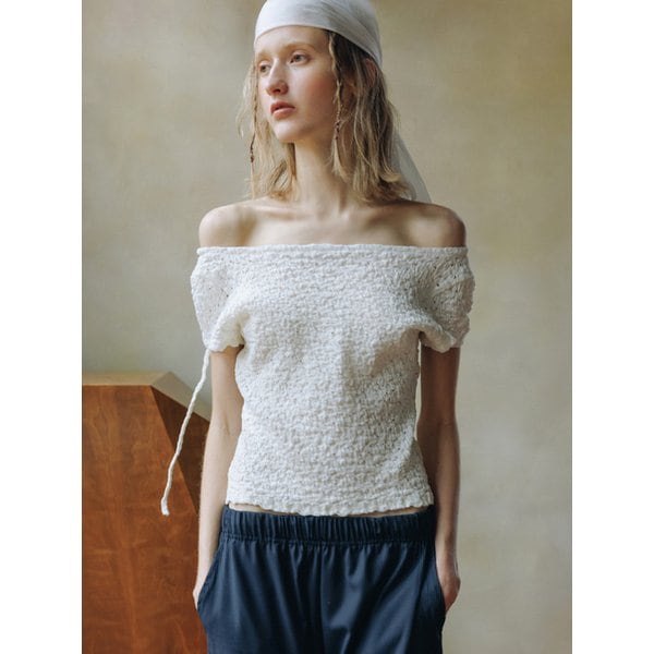 Flory half blouse (ivory)
