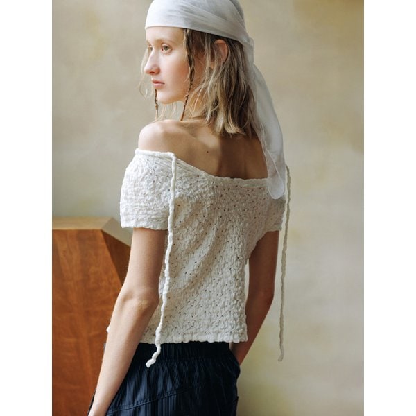 Flory half blouse (ivory)