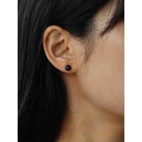 [Silver 925] Basic Onyx Earrings (S)