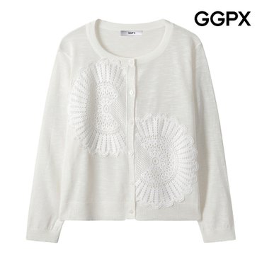 GGPX 더블 빅 플라워 여름 긴팔 가디건 (GP6KG010F)