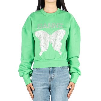 가니 23SS (T3366 KELLY GREEN) 여성 butterfly 맨투맨