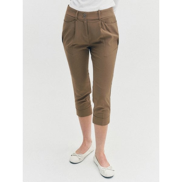 핀턱 배기 투버튼 슬랙스(MAFBSL52SBE)