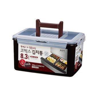 셀링코리아 S KOMAX 뚜껑이더튼튼해진김치통8.3L 3개 김치용기