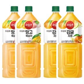 과일촌 아침에 망고복숭아, 감귤자몽 2가지맛 각 2개씩 2L x 4페트