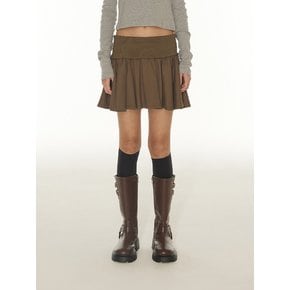 SWAY FLARE MINI SKIRT - KHAKI