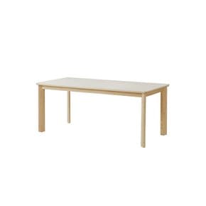 포멜로 세라믹식탁 6인세트 180cm 내추럴_벤치1500 1EA, 가죽체어 3EA