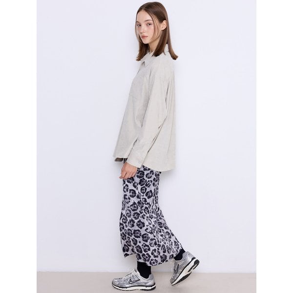 Mermaid Half Banding Skirt [Ash Leopard]