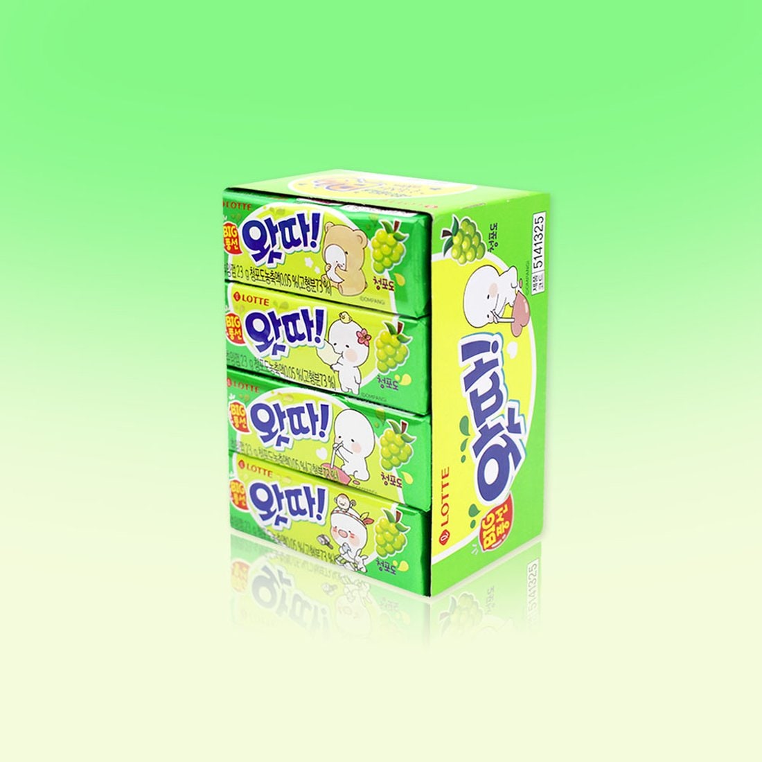 롯데제과 롯데껌 빅 풍선껌 왓따껌 청포도맛 x 16개, 믿고 사는 즐거움 SSG.COM