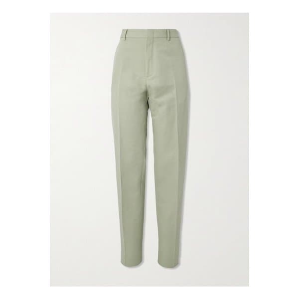 세드릭 테이퍼드 코튼 리넨 블렌드 캔버스 팬츠 46376663162830192