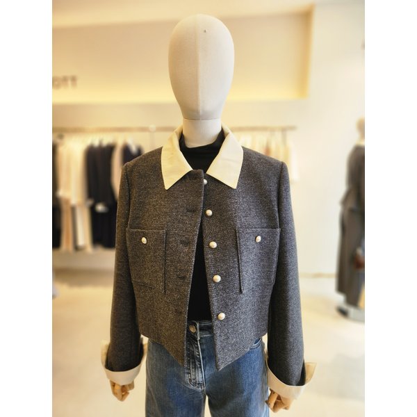 [여주점] [JJ 지고트] 여성 디터 쳐블 칼라 포켓크롭 재킷 GRAA0JKR31