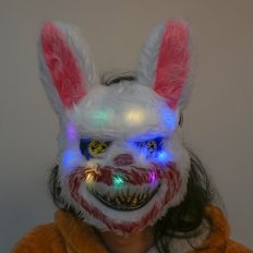 LED 호러 토끼 가면 할로윈 마스크