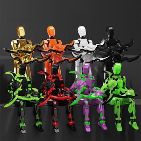 3D 프린팅 DIY 다관절 액션 로봇 피규어 조립 커스텀 블럭 인형 데스트탑 장식 소품 피젯 토이