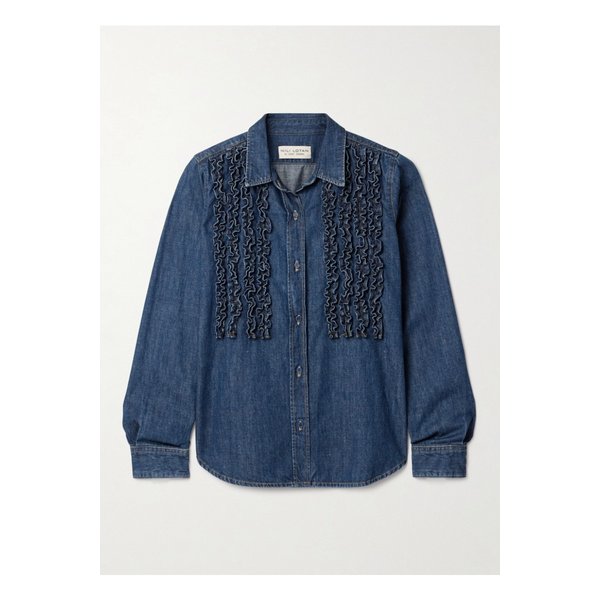 닐리 로탄 렉사 러플 데님 셔츠 블루 1647597352486696