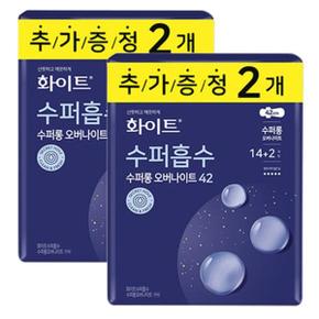 생리대 수퍼흡수 수퍼롱 오버나이트 14+2매 X 2팩