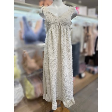 barbara 바바라 플로킹 시어서커 여성원피스 파자마 2컬러 택 1 AGW4600L