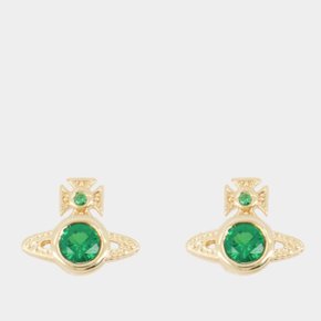 [해외배송] 비비안웨스트우드 런던 오브 브라스 귀걸이 62010220 02R245 R245 GOLD EMERALD CZ