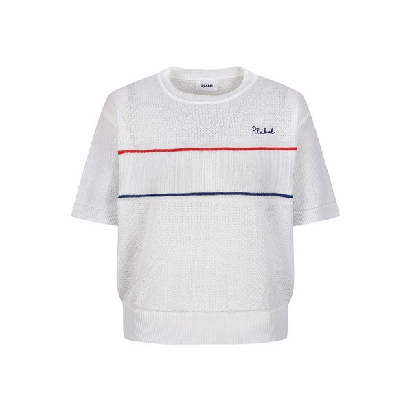 로고 반팔 니트 MK4MP339