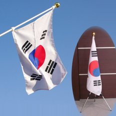 회전깃대 실내외 겸용 태극기 정기세트/강당태극기/행사태극기/삼발이