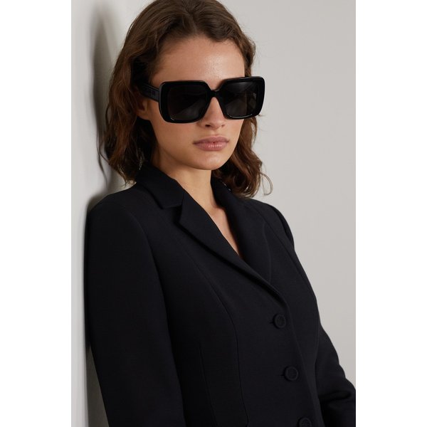 디올 와일디올 S3u 스퀘어 프레임 아세테이트 선글라스 블랙 42247633208380357