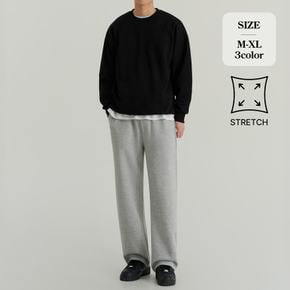 (올데이팬츠3탄) 남녀공용 밴딩 스판 세미와이드 트레이닝 팬츠