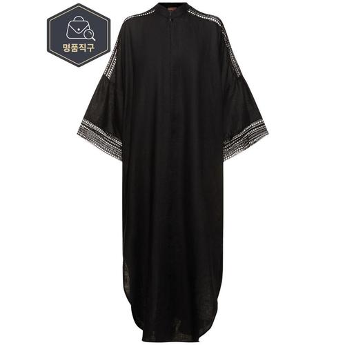 [해외배송] ERMANNO SCERVINO 린넨 롱 슬리브 CAFTAN 드레스 B0061074415