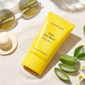 캘리포니아 알로에 데일리 선블럭 57ml 2개 SPF50+ 미백 주름개선 자외선차단