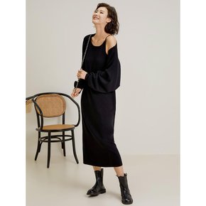 LS_Slim fit knitted long dress