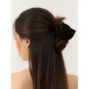 ROSE CHOU WITH ONE LEAF HAIR TIE_velvet black