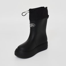 레인부츠 RE-RAIN SHIRRING BOOTS BLACK