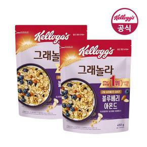 [켈로그] 블루베리 아몬드 그래놀라 450g 2개 (S17596050)