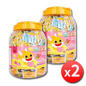 아기상어 아이비타C D 아연 500정 x 2통 어린이 유아 아이 키즈 돌아기 캐릭터 비타민C 캔디 사탕