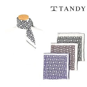 TANDY 모노패턴 레이스 손수건 스카프