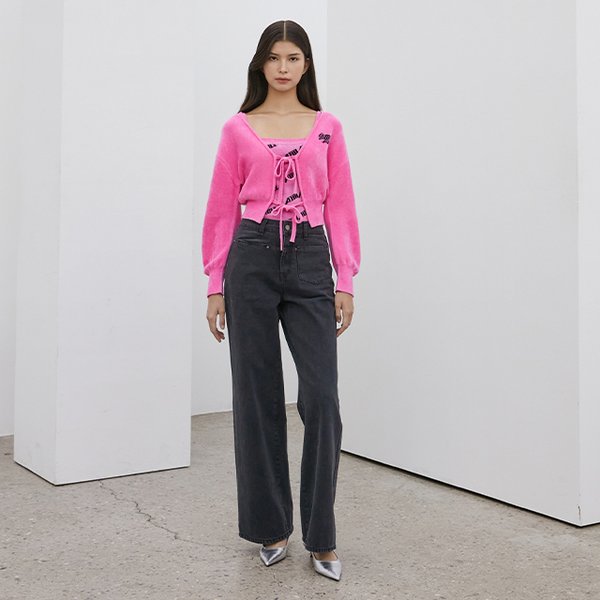 [시흥점] 여성 기모 와잉드 벨티드 데님팬츠 (ER4DP561)