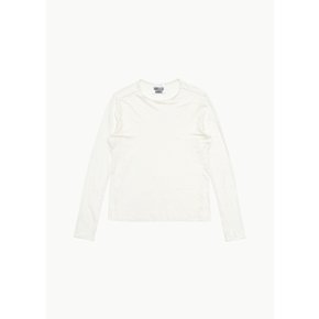 가브리엘라콜가먼츠 24SS GABRIELA COLL GARMENTS NO.87 LINEN LONG SLEEVE T-SHIRT IN WHITE