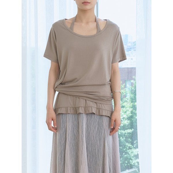 relaxed scoop neck t-shirt (3colors)