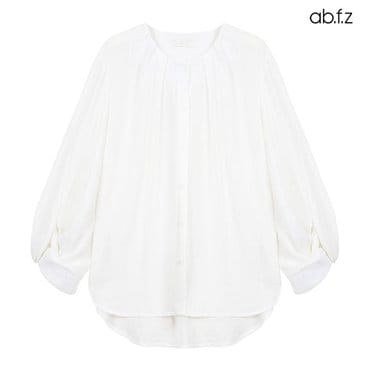 ab.f.z 언발 셔링 라운드넥 블라우스 (AFX3ZB31A)