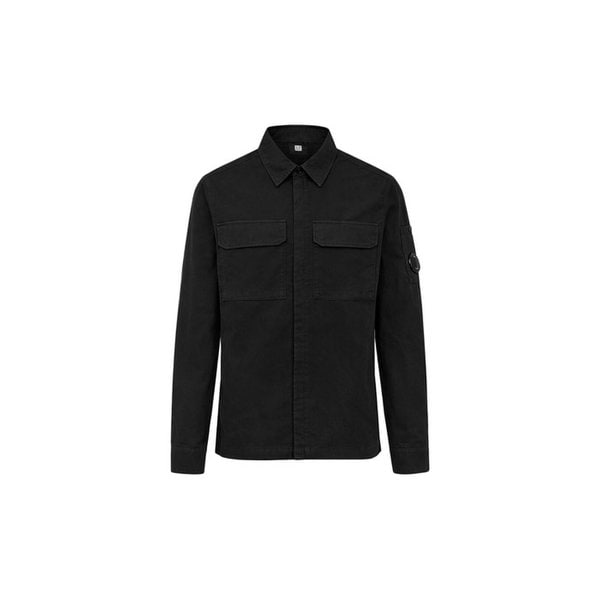 [CP 컴퍼니] 26SS 렌즈 와펜 오가닉 개버딘 오버셔츠 자켓 블랙 20CMOS156A 110143G 999
