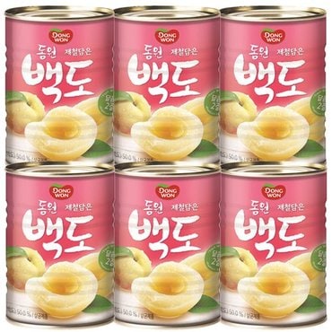  동원 제철담은 백도 2절 400ml x 4캔 과일통조림