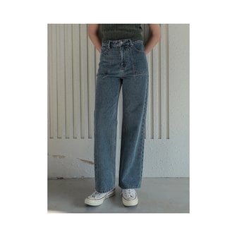 로시로우 Lossy  Square Pocket High Denim Pants_blue